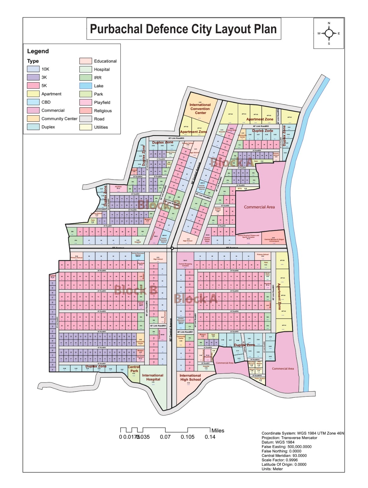 Purbachal Defence City Layout Plan
